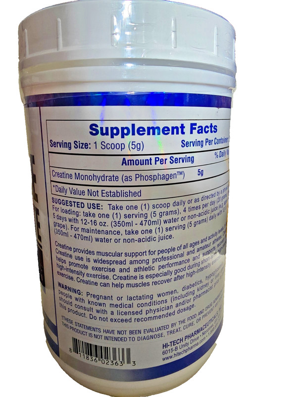 Hi-Tech Pharmaceuticals Pure Creatine Monohydrate Powder 1000g 200 Serving 04/26 gallery