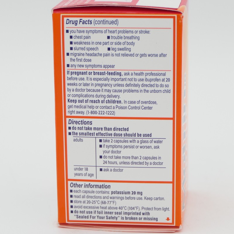 Motrin IB Migraine Pain Reliever 200mg 80 Liquid Filled Capsules Exp 07/26 gallery