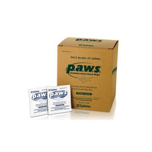 P.A.W.S. Ethyl Alcohol Scented Hand Sanitizing Wipe Individual Packet 1000 Wipes