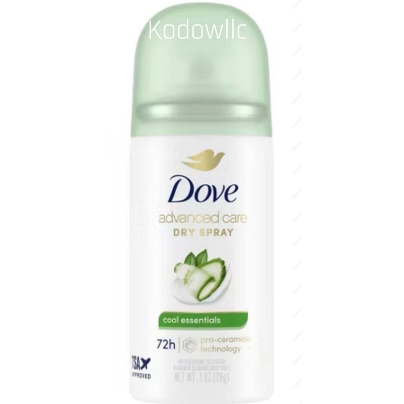 Dove Advanced Care 72H Cool Essentials Dry Spray 1oz (500 Ea )- TRAVEL SIZE 9/26