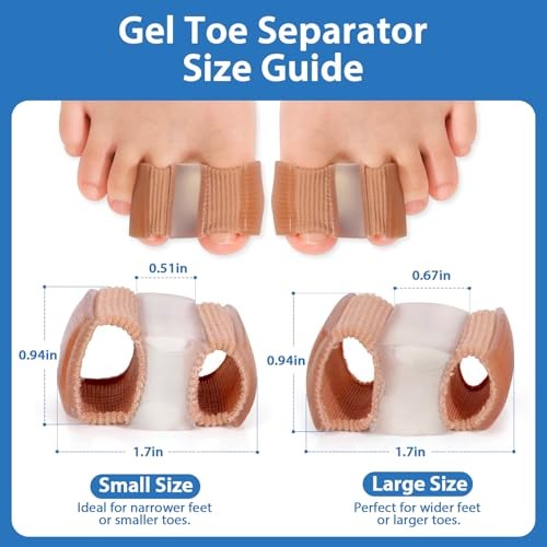 Bunion Toe Separators for Overlapping Toes, 3-Point Support Gel Toe L 2 Pack gallery