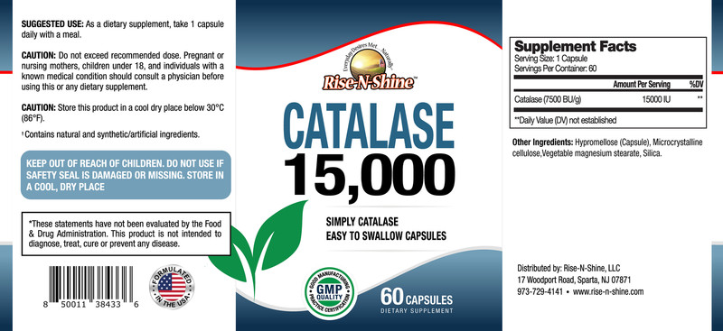 Catalase 15,000 - 60 Day Supply by Rise-N-Shine - Buy 2 Get 1 FREE 3 Pack gallery