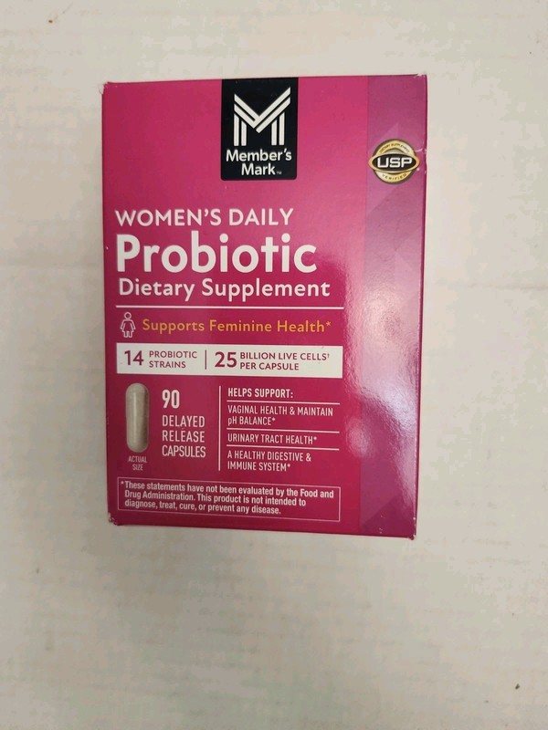 Members Mark Women’s Daily Probiotics – 90 CT – 14 Strain – Sealed – Exp 11/2027