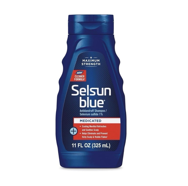 Selsun blue medicated maximum strength dandruff shampoo, 11 fl oz.pack of 2