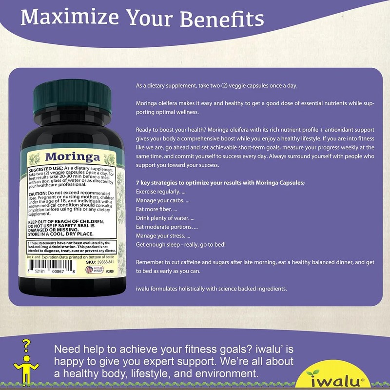 Moringa Oleifera Tablets | Best Supplement Capsule Pill Men Women FREE SHIP gallery