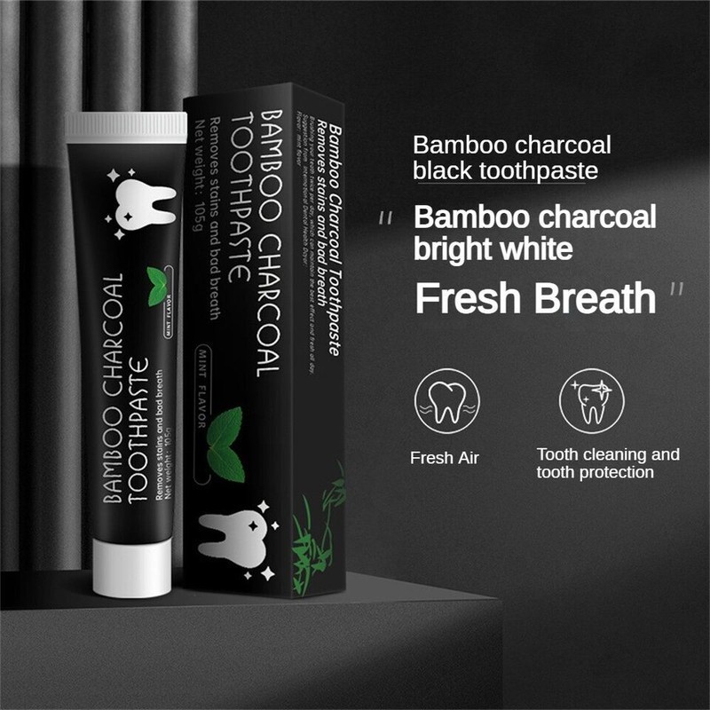 6~FLUORIDE FREE MINT TOOTHPASTE Natural Bamboo Activ Charcoal Teeth Whitening gallery