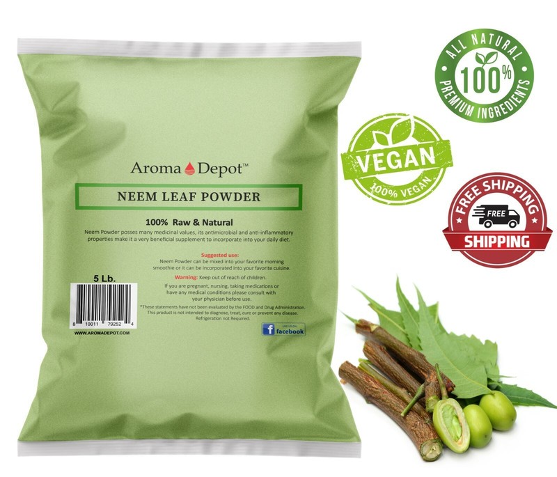 5lb Neem Powder Dried Leaf 100% Pure & Natural Raw Vegan (Azadirachta indica) 5