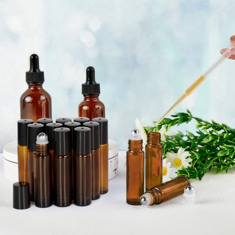 11 Hoa Kinh Hoa Kinh Roller Bottles For Essential Oils 10Ml 24Pack Empty Amber gallery