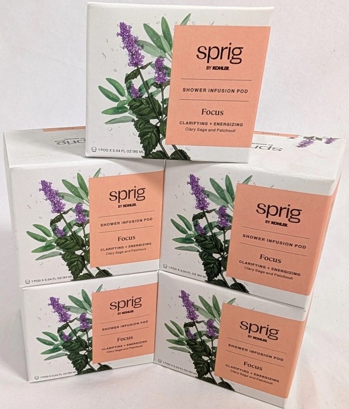 NEW 5-PACK KOHLER Sprig Infusion Shower Pods – FOCUS Clary Sage + Patchouli