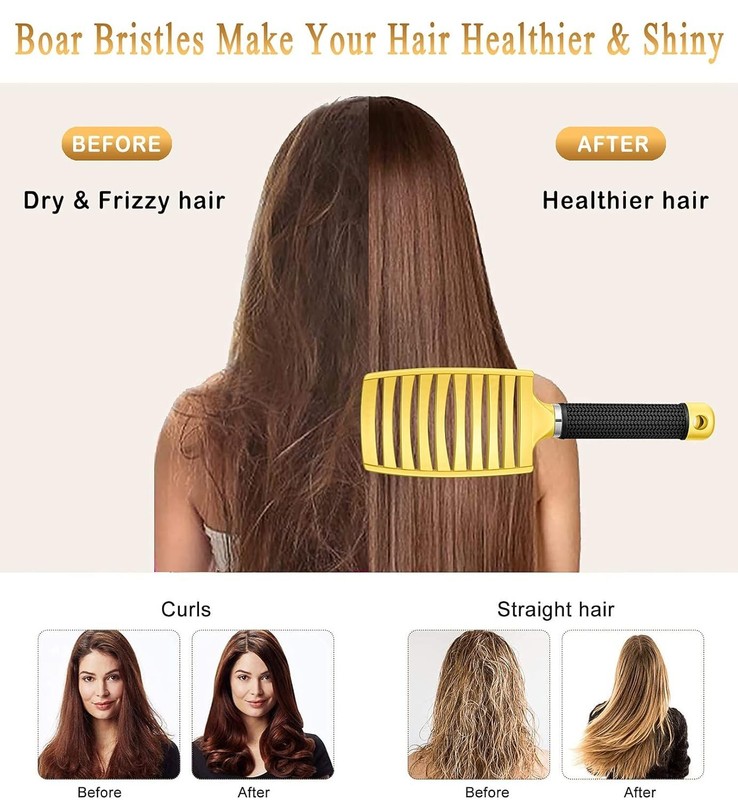 Gentle Boar Bristle Brush for Pain-Free Detangling gallery