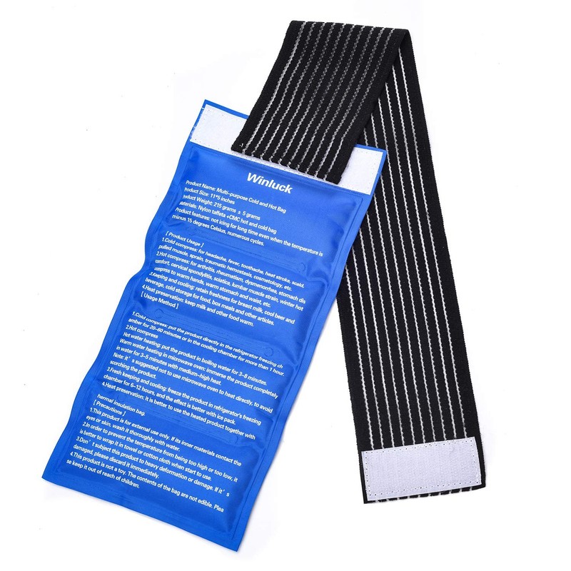 Gel Ice Packs for Injuries- Adjustable 1 Count (Pack of 1), Blue,1-piece Set