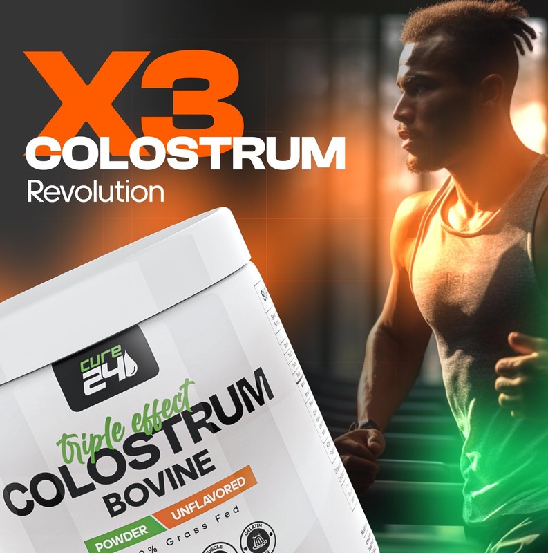 Cure24 Bovine Colostrum X3 Supplement Powder for 3.17 Ounce (Pack of 1) gallery