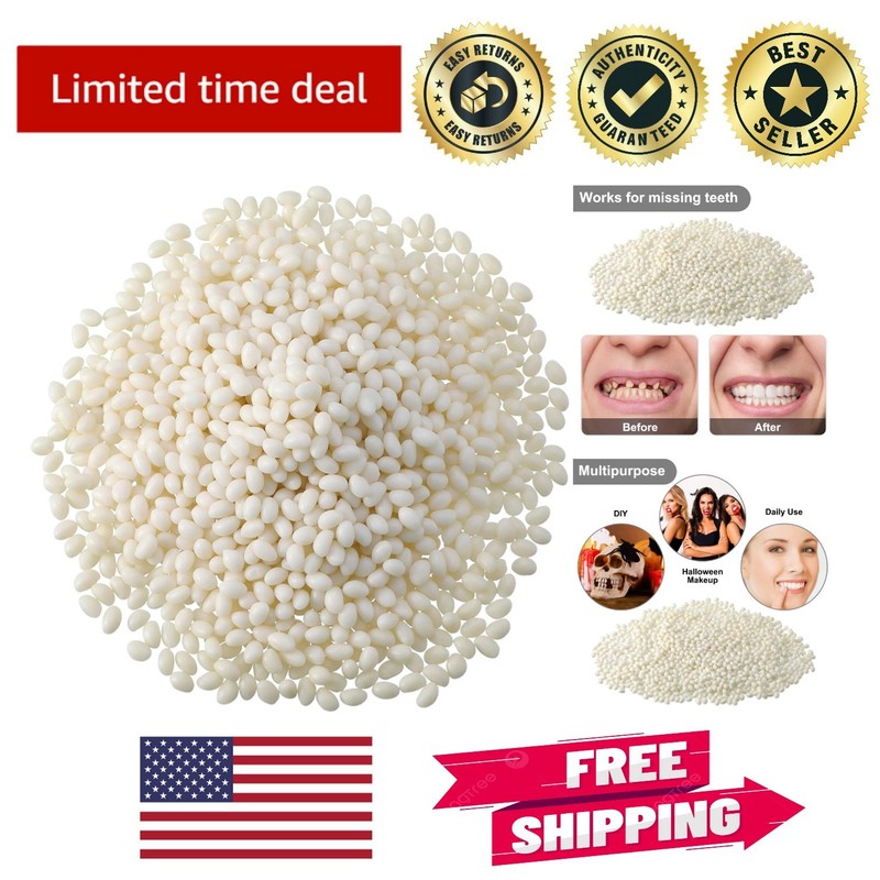 Thermal Adhesive Tooth Gel: 100g Moldable Beads for Realistic Temporary Teeth