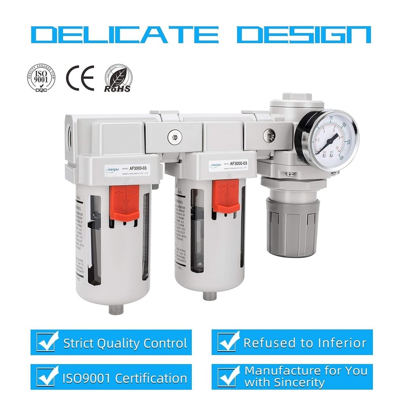 3/8" NPT Air Filter/Regulator - Double Brass Filter for Efficiency gallery