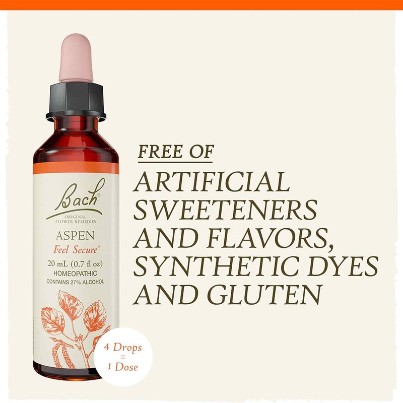 Bach Original Flower Remedies Aspen, Feel Secure 0.7 fl. oz. (20mL) gallery