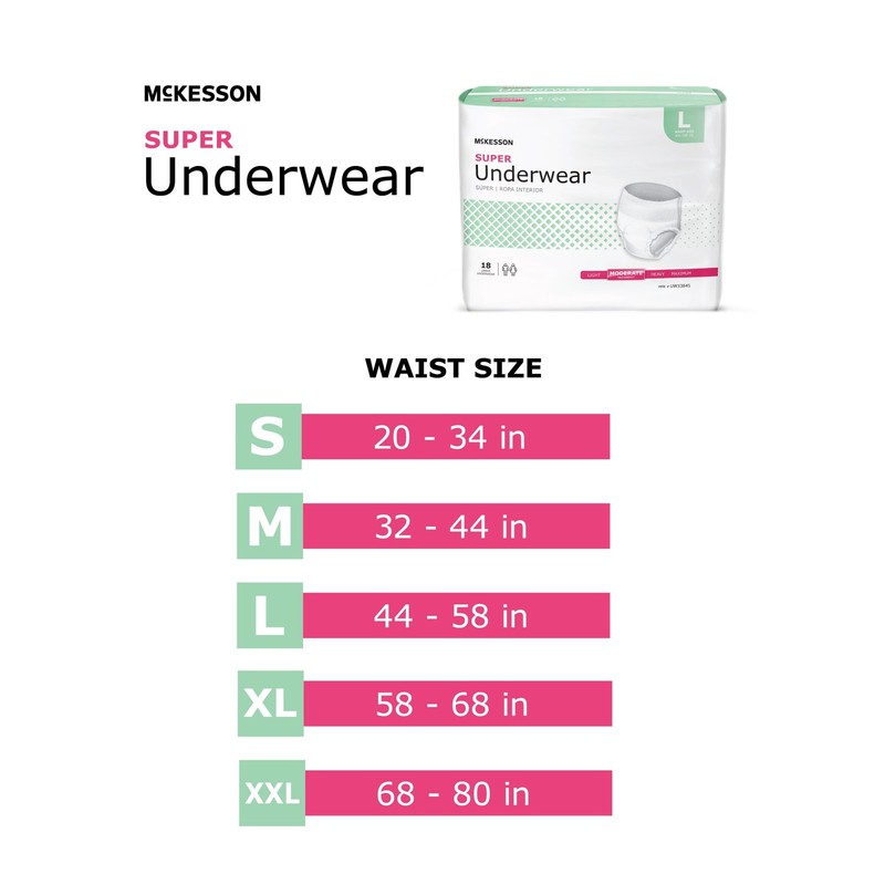 McKesson Moderate Absorbency Adult Disposable Pull On Underwear Diapers XL 14 Ct gallery