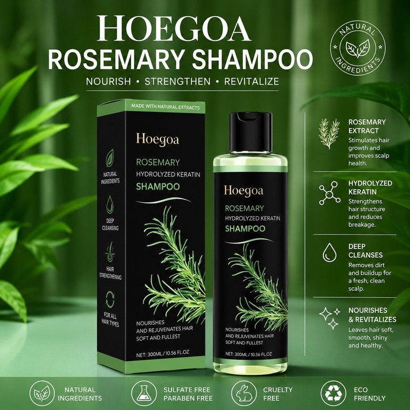 Tgideas Organic Rosemary Hair Growth Shampoo for Women and Men-Natural Thicke…