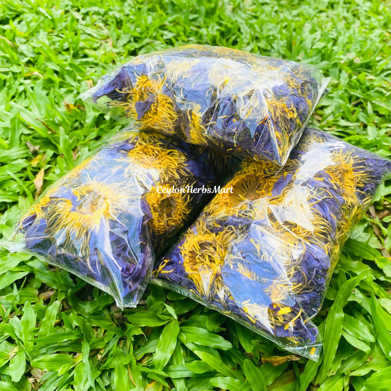 Ceylon Dried Blue Lotus Flowers Organic 100% Pure Hand Picked Herbal Healthy Tea gallery