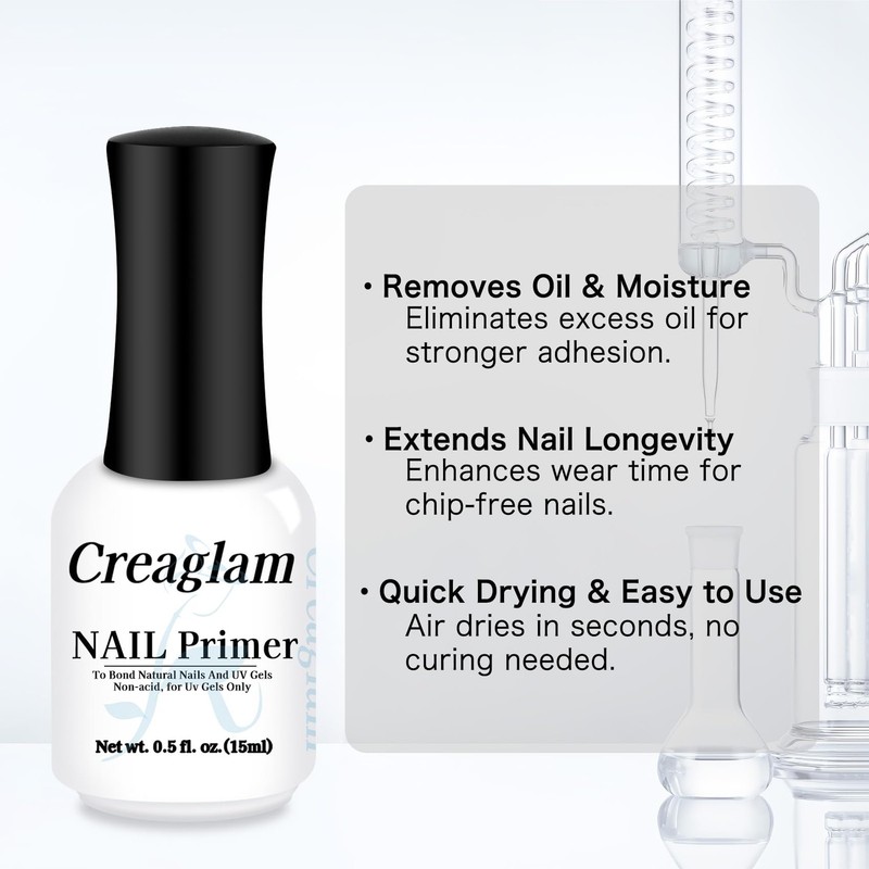 Nail Primer 15ml – Acid-Primer Nail Prep for Acrylic & Nails – Hema-Bonding F... gallery