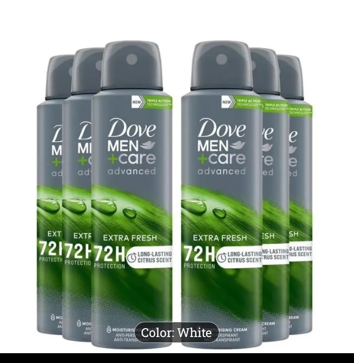 Dove Men+Care Advanced Extra Fresh 72H Antiperspirant Spray Citrus 6 Pack