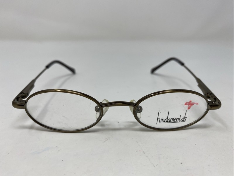 Fundamentals F500 BR 41-16-120 Brown Metal Full Rim Eyeglasses Frame YN64