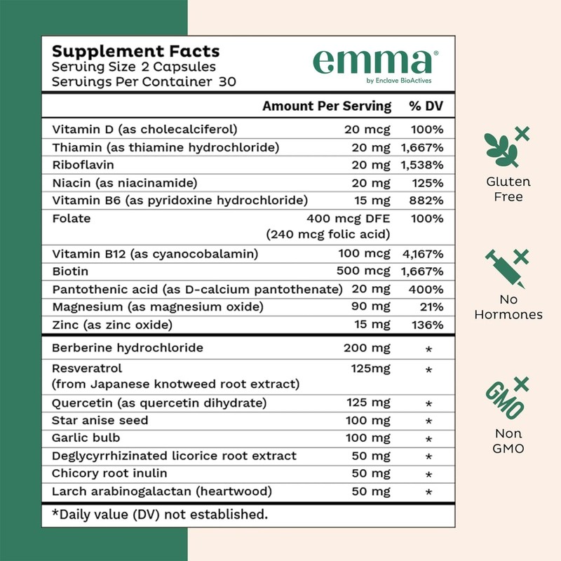 3 Pack Emma Gut Health Supplement 180 Capsules for Bloating Relief & Leaky Gut gallery