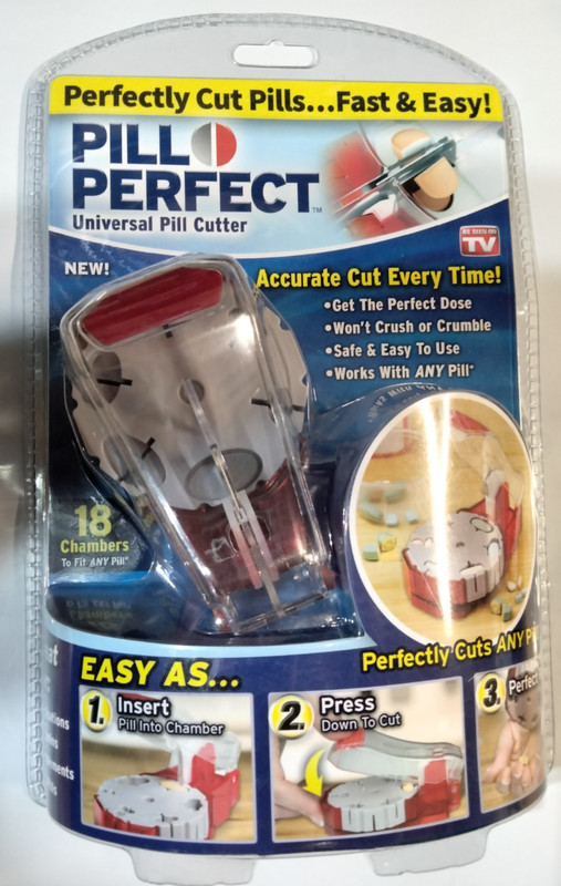 Pill Perfect Universal Cutter – Fits & Splits Any Size Pill Easy – Comfort Grip