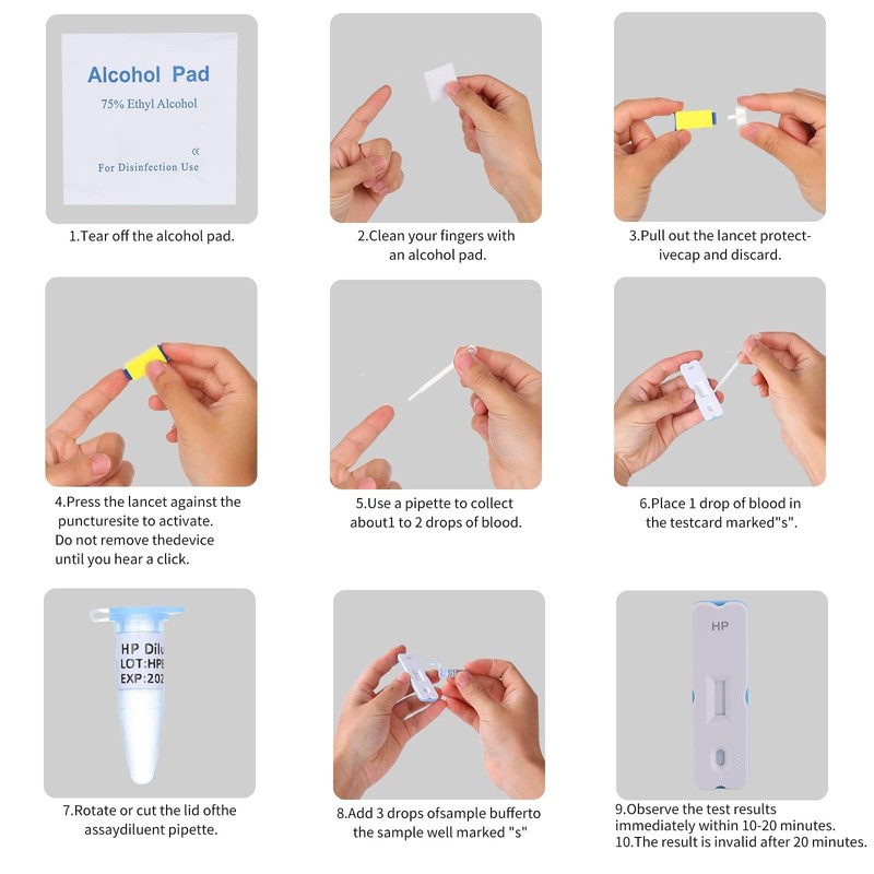 H. Pylori，Helicobacter Pylori Detection 2 Test kit, 10-15 Minutes of White gallery