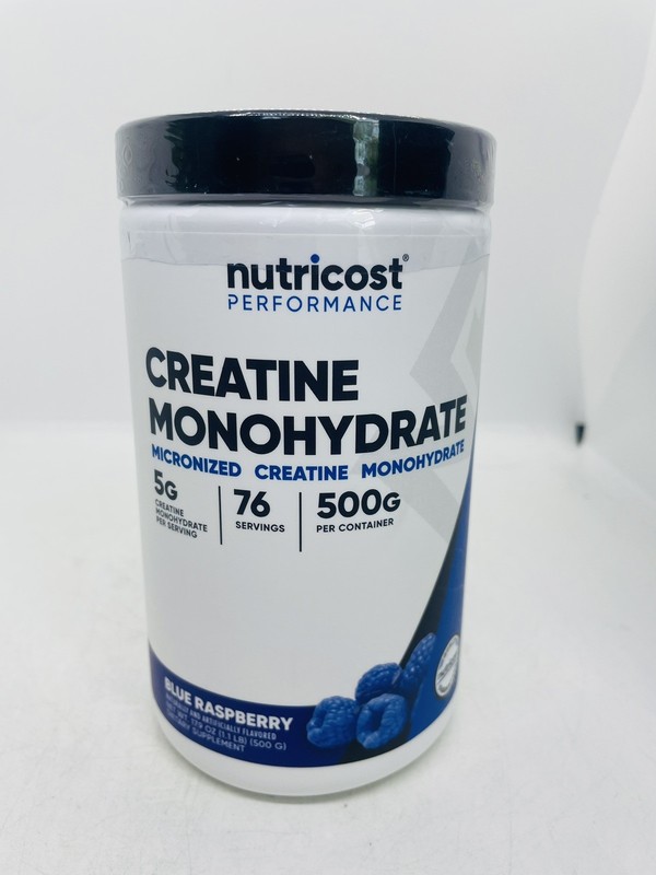 Creatine Monohydrate Powder (Blue Raspberry), 500 Grams (1.1 LBS)