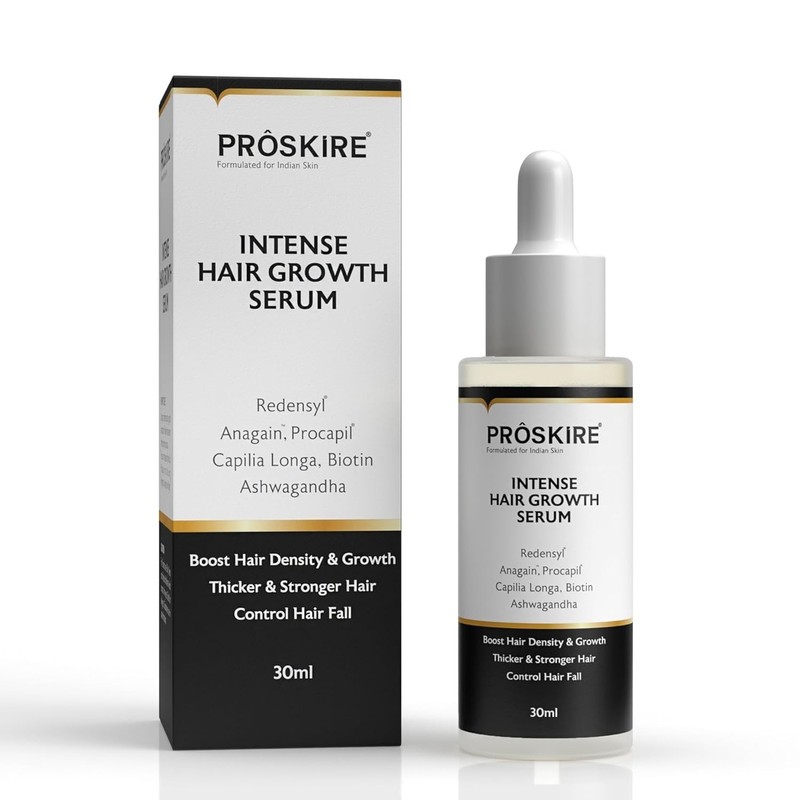 Proskire Intense Hair Growth Serum with Redensyl, Procapil, Anagain, Biotin 30ml