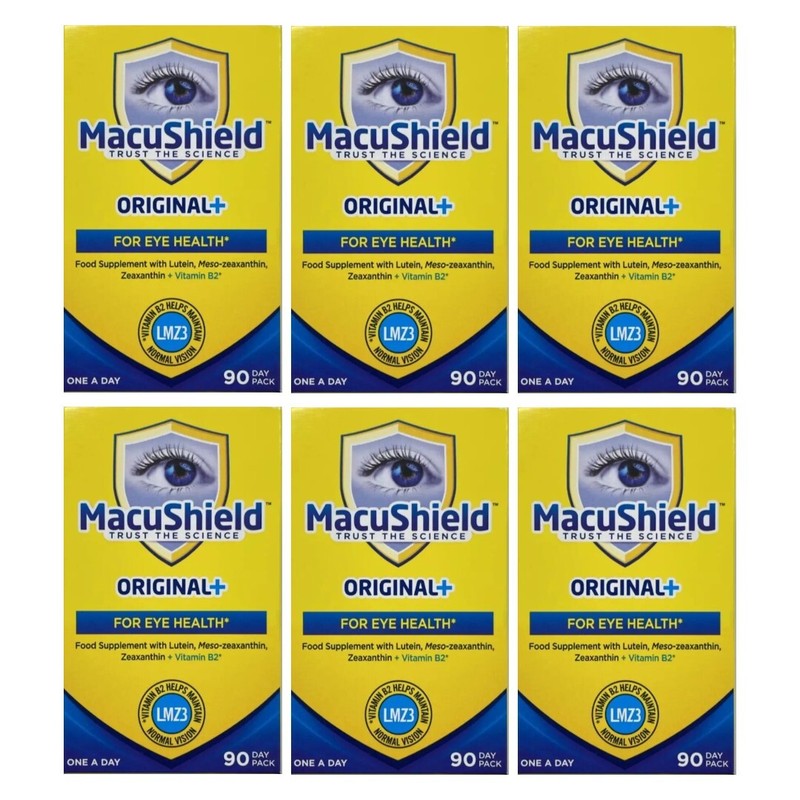 Macushield Original+ Eye Supplement Capsules 90ct - 6 PACK