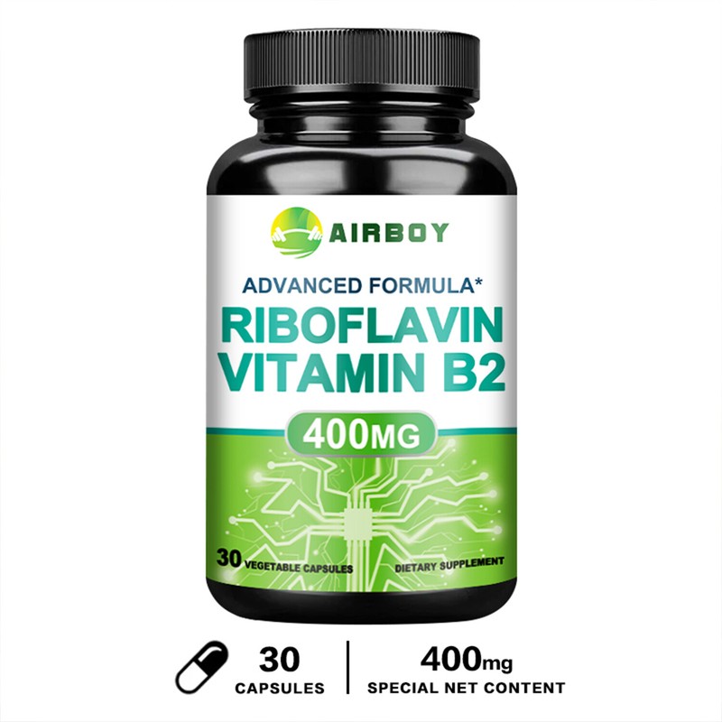 Riboflavin Vitamin B2 400mg – Skin Health, Support Nervous System, Gluten Free