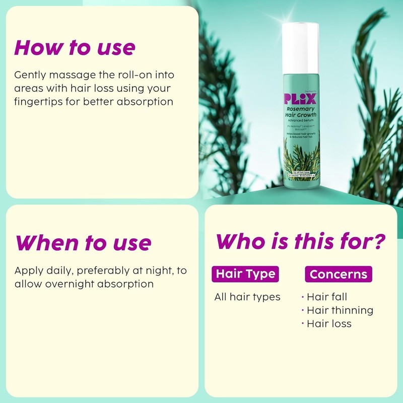 The Plant Fix Plix Rosemary Hair Growth Advanced Serum Roll-On 10 Ml gallery