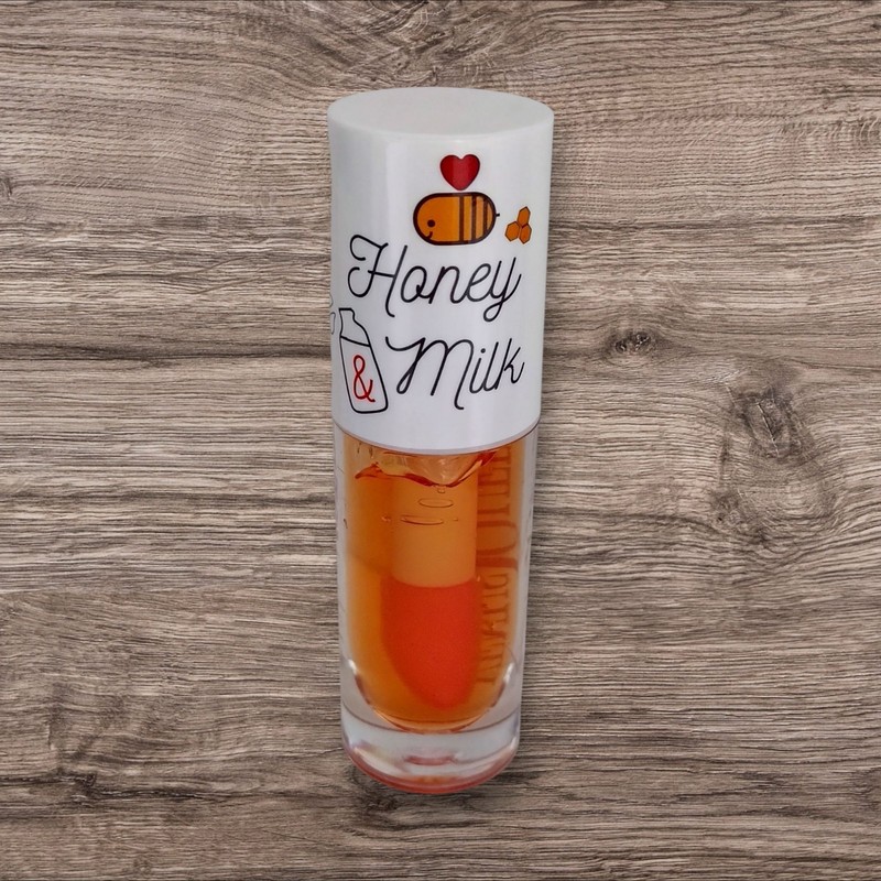 VENUS QUEEN HONEY & MILK LIP OIL Long-Lasting Hydrating Plumping VIBRANT ORANGE