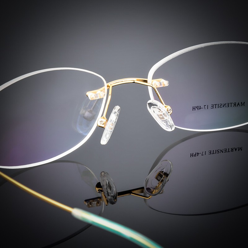 Women Rimless Metal Polycarbonate UV+420cut Blue Light Blocking Reading Glasses gallery