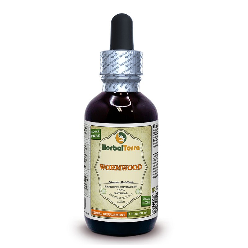 Wormwood Tincture, Organic Dried Herb Liquid Extract