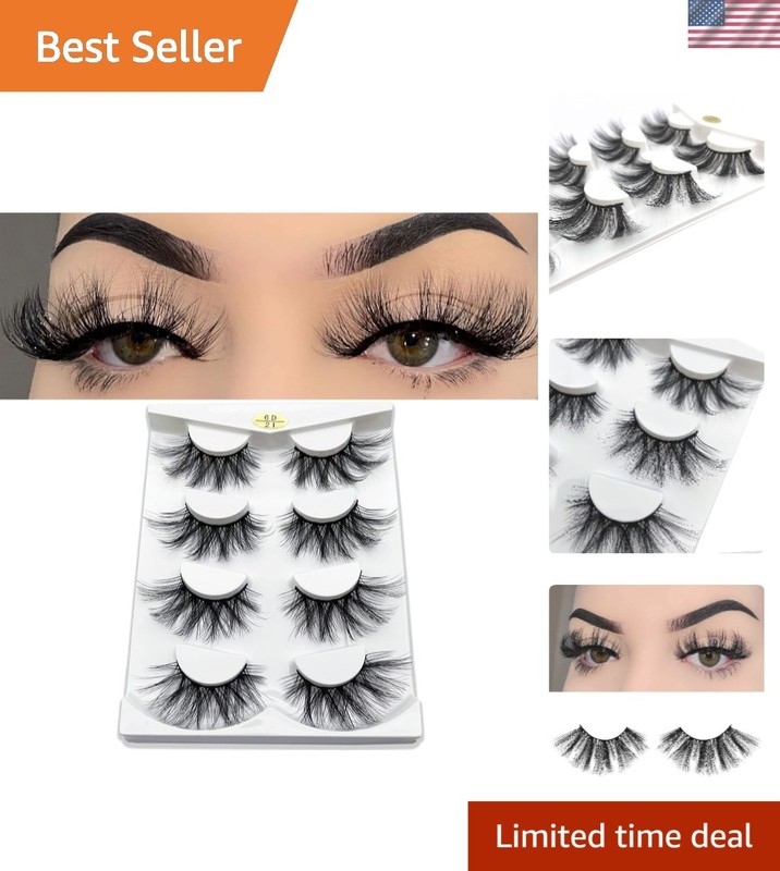 Thick 6D Faux Mink Lashes – Dramatic Fluffy Volume 25mm for Glamorous Looks