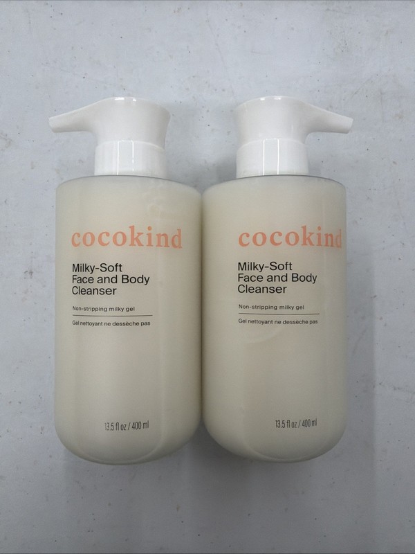 cocokind Milky-Soft Face and Body Cleanser 13.5 fl oz/ 400ml Milky Gel 2 Pack