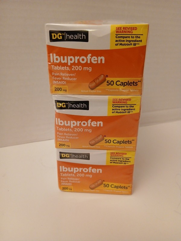 SIX Ibuprofen 200 mg 50 Caplets Each Total 300 EXP: 07/2027