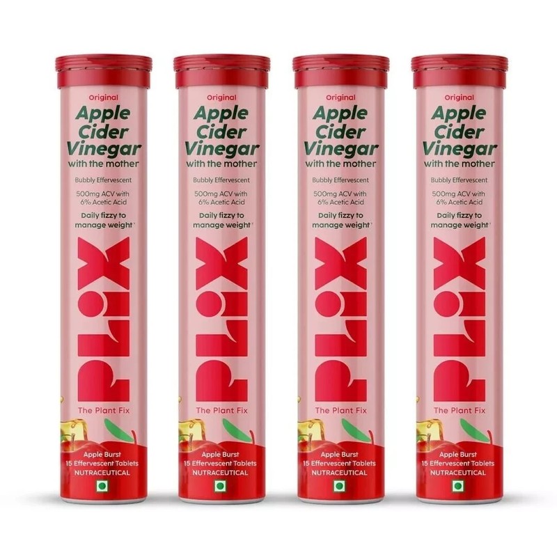 PLIX THE PLANT FIX Apple Cider Vinegar Weight Loss Tablets Pack 4 (AppleFlavour) gallery
