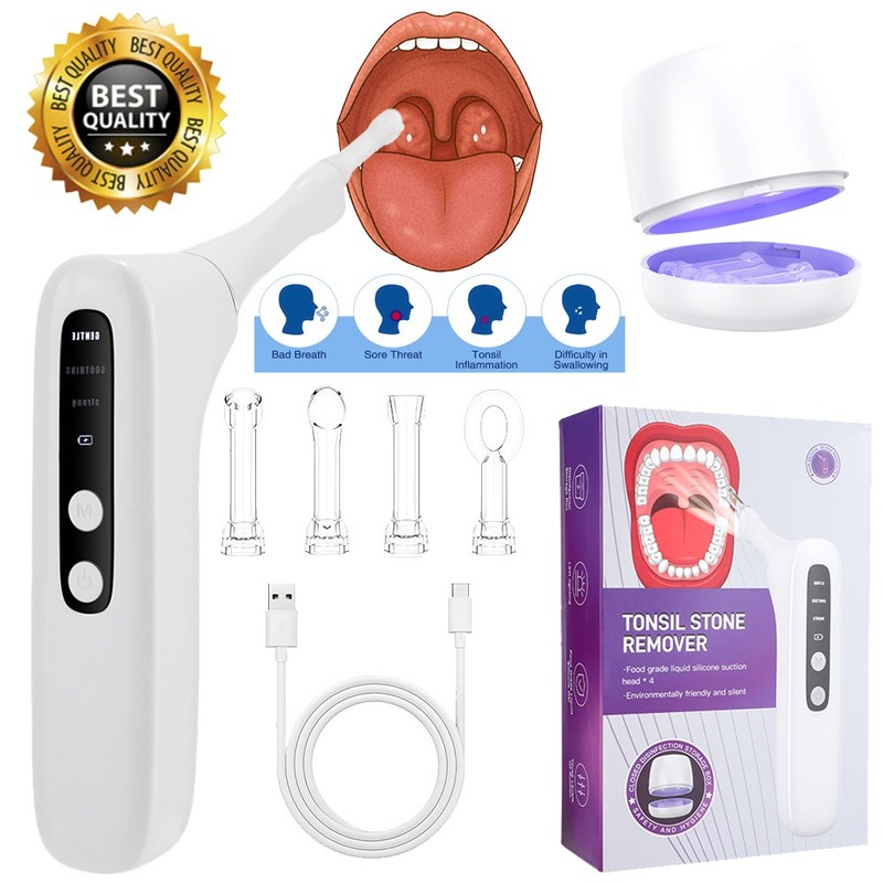 Electronic Visible Tonsil Stone Remover Kit with HD Camera Built-in LED Light US