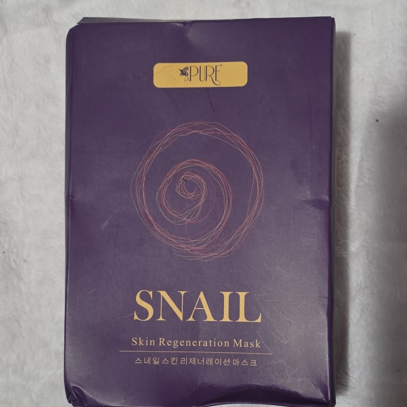 PURE Snail Skin Regeneration Face Mask Sheet, White Mask Formulation