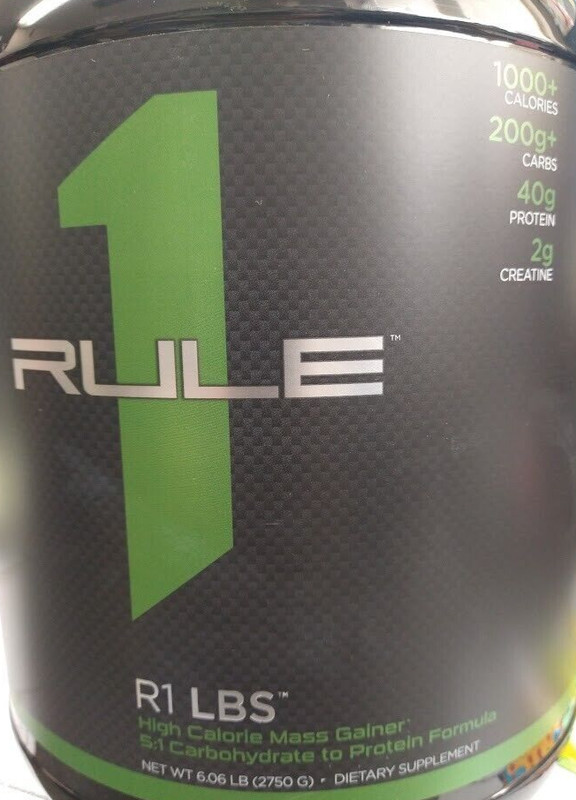 Rule 1 LBS Vanilla Creme High Calorie Mass Gainer Whey Protein BCAA Proteins