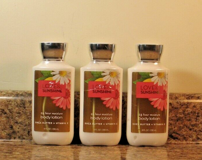 Bath & Body Works Love & Sunshine Body Lotion Lot of 3 NEW