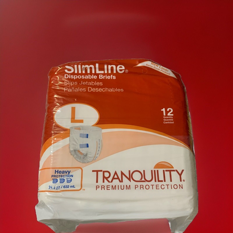 Tranquility Disposable Briefs Heavy Protection 12 Count Size Large Latex Free