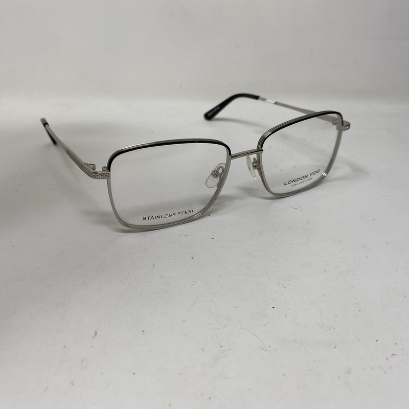 London Fog LF110 C1 Silver Black 55-17-145 Eyeglasses RQ23 gallery