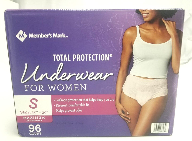 Member’s Mark Total Protection Incontinence Underwear for Women SMALL, 96 ct