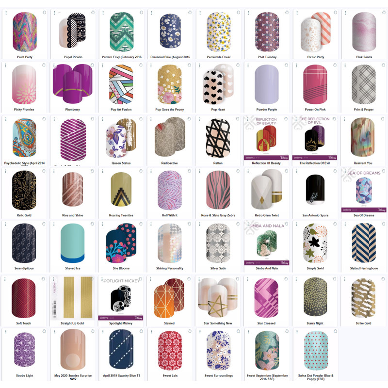Jamberry Nail Wraps Half Sheets **P to S** FREE SHIPPING Buy 3 Get 1 FREE