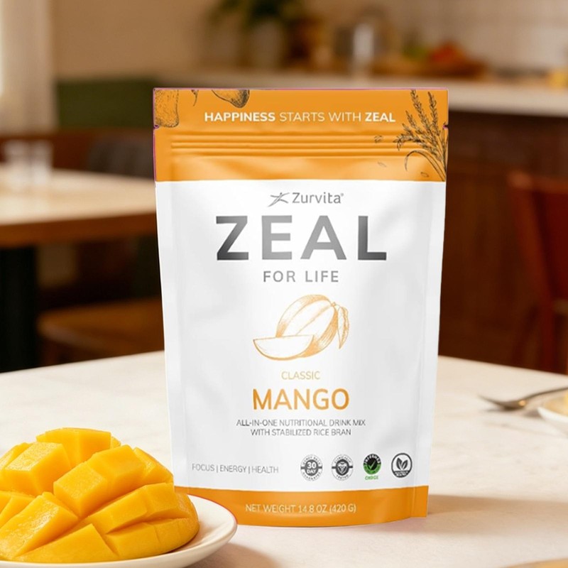 Zurvita Zeal For Life Wellness Drink Mix - Mango Flavor - Gluten-Free 30 Serving gallery