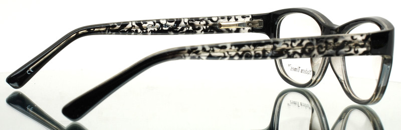 MODERN TIMES Festival Black Womens Semi Cat Eye Eyeglasses 52-17-135 B:36 gallery